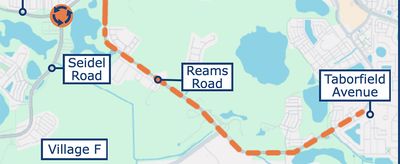 An Orange County map of Horizon West road projects.